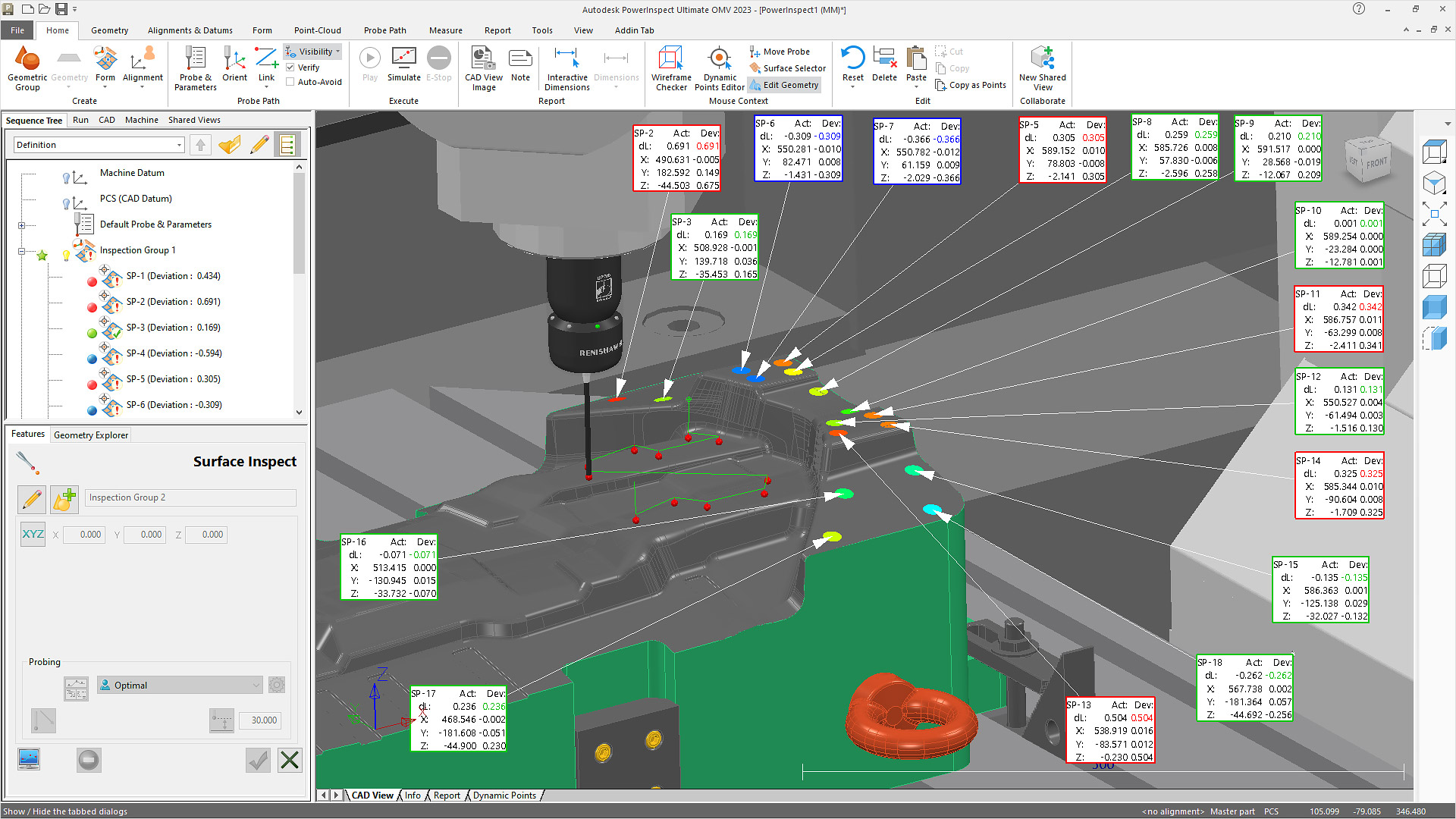 Recursos do PowerInspect